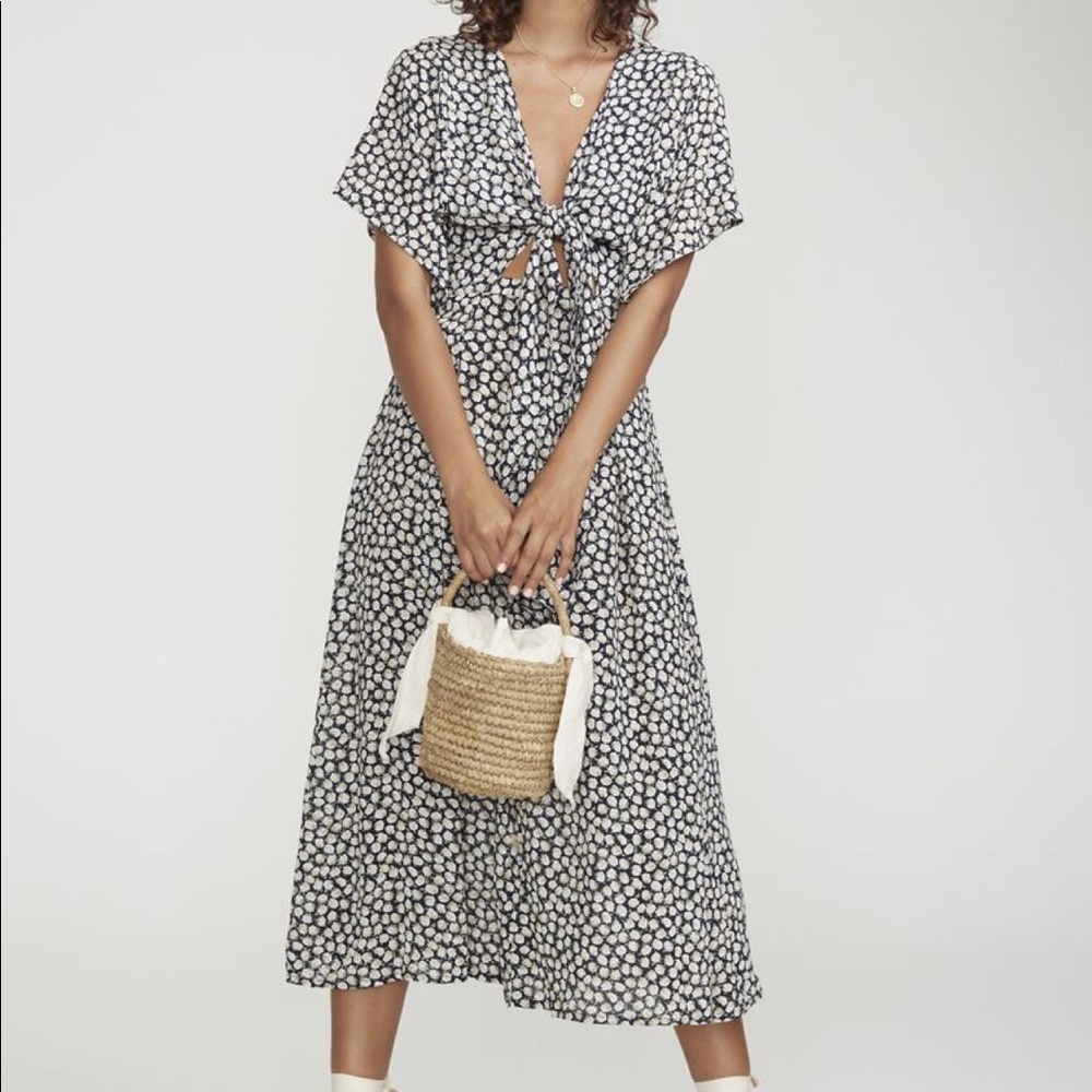 FAITHFULL THE BRAND MAGDA MIDI DRESS - AZALEA